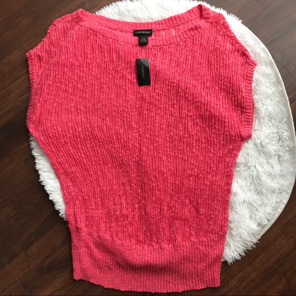 LANE BRYANT Bright pink sweater